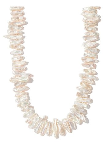 A Sinner in Pearls pearl wide choker necklace - Bianco