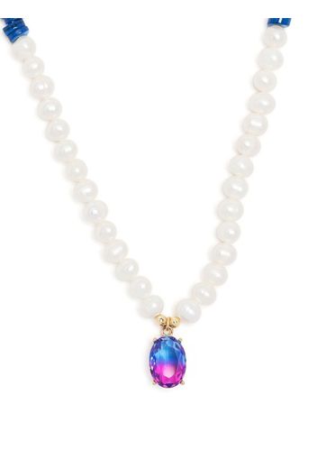 A Sinner in Pearls Collana con pendente - Blu