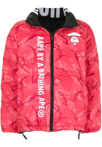 AAPE BY *A BATHING APE® Piumino con applicazione - Rosso