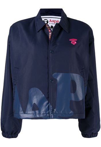 AAPE BY *A BATHING APE® chest embroidered-logo jacket - Blu