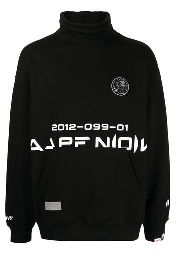 AAPE BY *A BATHING APE® Felpa con stampa - Nero