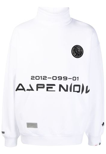 AAPE BY *A BATHING APE® Felpa con stampa - Bianco