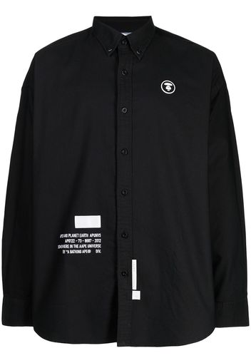 AAPE BY *A BATHING APE® Camicia con stampa - Nero