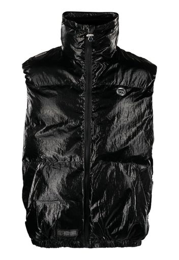 AAPE BY *A BATHING APE® Gilet imbottito con logo - Nero