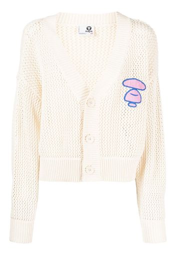 AAPE BY *A BATHING APE® Cardigan con logo - Bianco