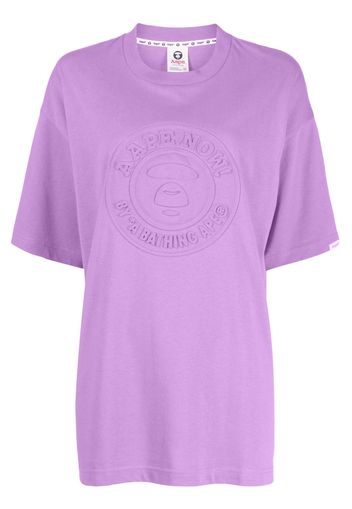 AAPE BY *A BATHING APE® logo-stamp cotton T-shirt - Viola