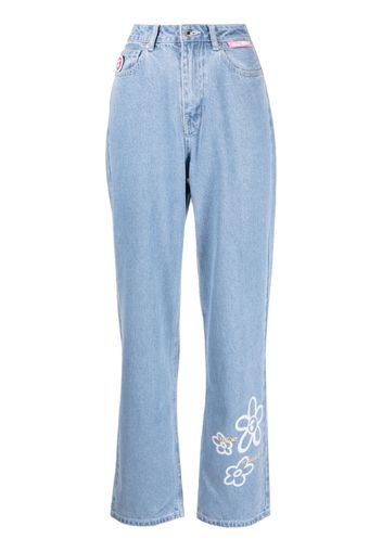 AAPE BY *A BATHING APE® Jeans dritti a fiori - Blu