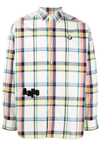 AAPE BY *A BATHING APE® logo-patch cotton shirt - Multicolore