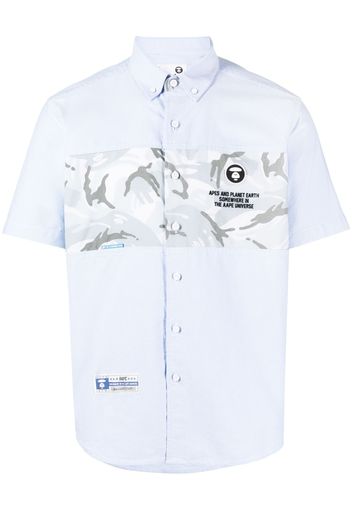 AAPE BY *A BATHING APE® Camicia con stampa camouflage - Blu