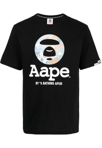 AAPE BY *A BATHING APE® logo-print cotton T-shirt - Nero