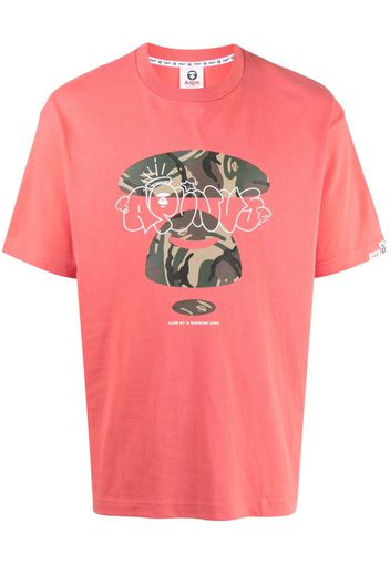 AAPE BY *A BATHING APE® graphic-print cotton T-shirt - Rosa