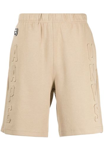 AAPE BY *A BATHING APE® logo-print track shorts - Marrone