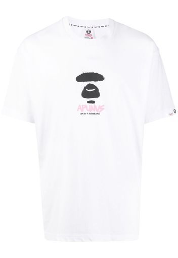 AAPE BY *A BATHING APE® logo-print cotton T-shirt - Bianco