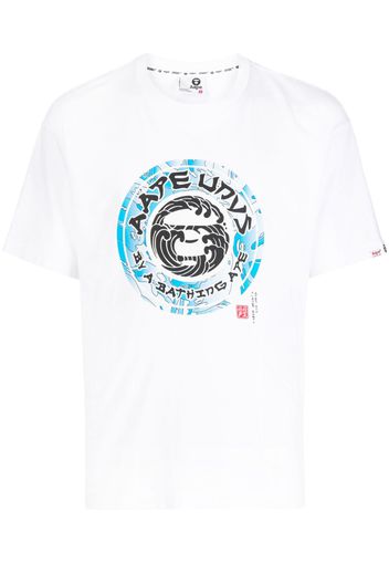 AAPE BY *A BATHING APE® logo-print cotton T-shirt - Bianco