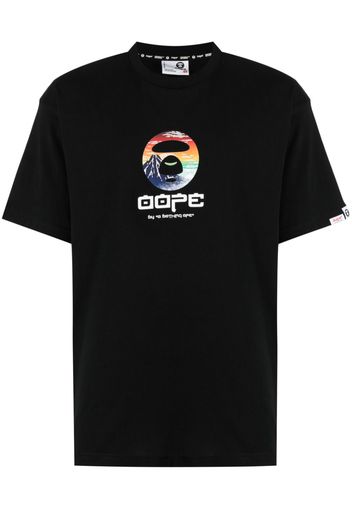 AAPE BY *A BATHING APE® logo-print cotton T-shirt - Nero