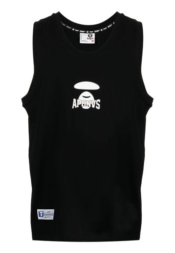 AAPE BY *A BATHING APE® logo-print cotton tank top - Nero