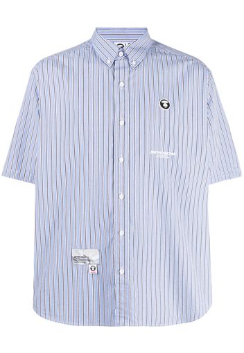 AAPE BY *A BATHING APE® striped short-sleeve shirt - Blu