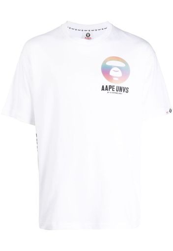 AAPE BY *A BATHING APE® logo-print cotton T-shirt - Bianco