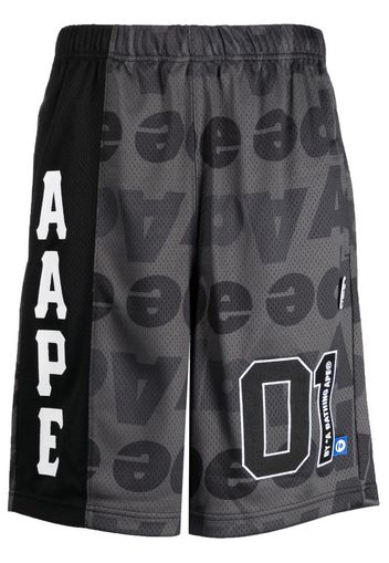 AAPE BY *A BATHING APE® Bermuda con stampa - Grigio