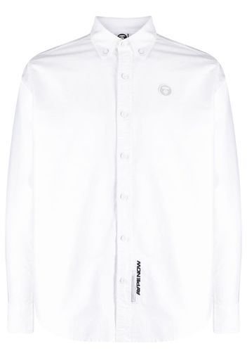 AAPE BY *A BATHING APE® logo-patch cotton shirt - Bianco