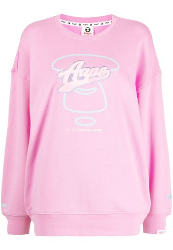 AAPE BY *A BATHING APE® Felpa con ricamo - Rosa