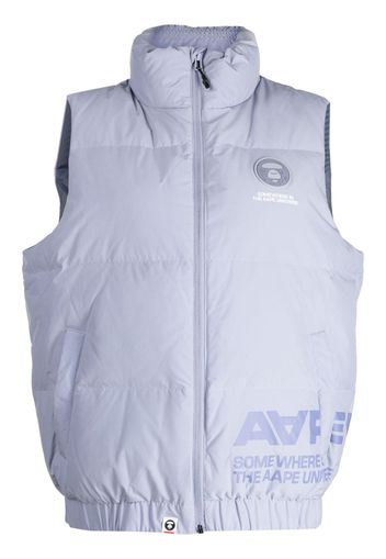 AAPE BY *A BATHING APE® Gilet imbottito con stampa - Viola