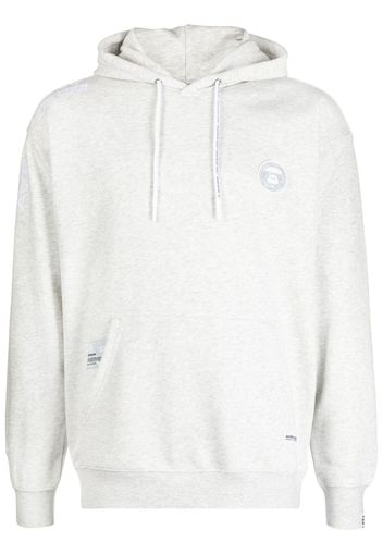 AAPE BY *A BATHING APE® logo-patch drawstring hoodie - Grigio