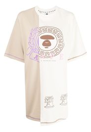 AAPE BY *A BATHING APE® Abito modello T-shirt con stampa - Marrone