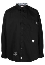 AAPE BY *A BATHING APE® patch design cotton shirt - Nero