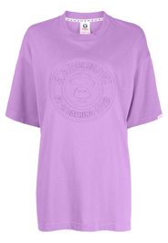 AAPE BY *A BATHING APE® logo-stamp cotton T-shirt - Viola