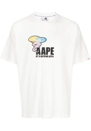 AAPE BY *A BATHING APE® logo-print cotton T-shirt - Bianco