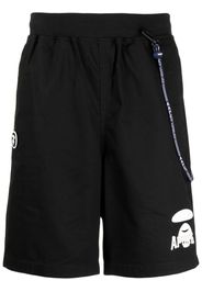 AAPE BY *A BATHING APE® logo-print cotton shorts - Nero