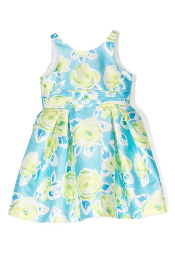 Abel & Lula floral-print pleated dress - Blu