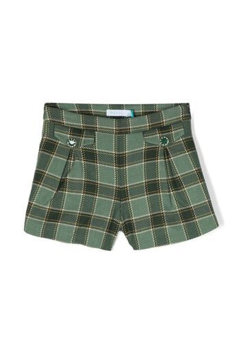 Abel & Lula plaid-check pattern minishorts - Verde