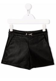 Abel & Lula houndstooth belted-waist shorts - Nero