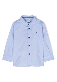 Abel & Lula logo-embroidered cotton shirt - Blu