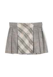 Abel & Lula prince-of-wales pleated miniskirt - Nero