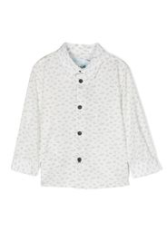 Abel & Lula origami paper-jet print shirt - Bianco