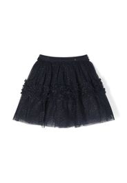 Abel & Lula glittery ruffled-detailing tulle skirt - Blu