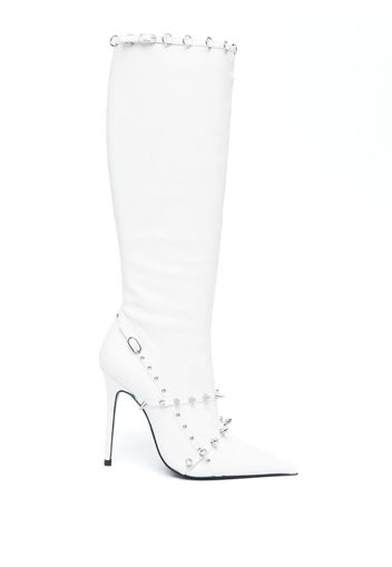 Abra spike stud-detail high boots - Bianco