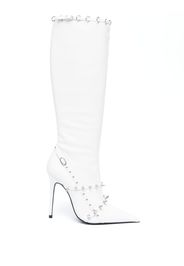Abra spike stud-detail high boots - Bianco