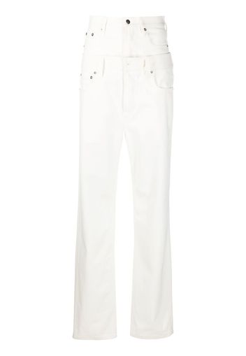 AC9 panelled high-waisted trousers - Bianco