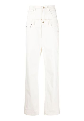 AC9 double-waist straight-leg jeans - Bianco