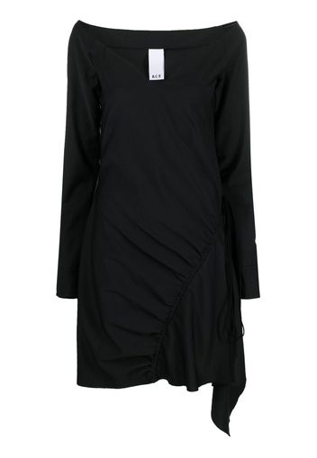 AC9 belted asymmetric dress - Nero