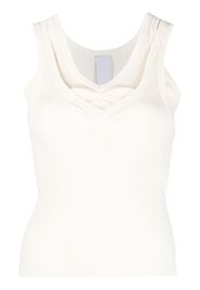 AC9 layered-design sleeveless knit top - Toni neutri