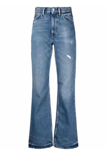 Acne Studios distressed-effect bootcut jeans - Blu