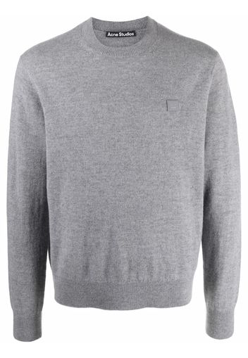 Acne Studios face patch jumper - Grigio