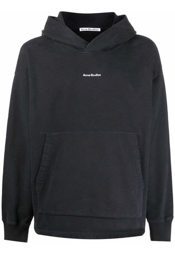 Acne Studios logo-print oversized hoodie - Nero