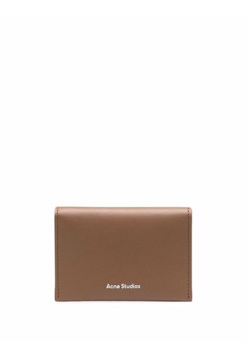 Acne Studios leather bifold card holder - Marrone