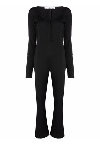 Acne Studios long-sleeve twill jumpsuit - Nero